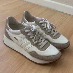 Gola Women's Cream and Tan Sneakers